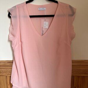 Light Pink Flutter Blouse